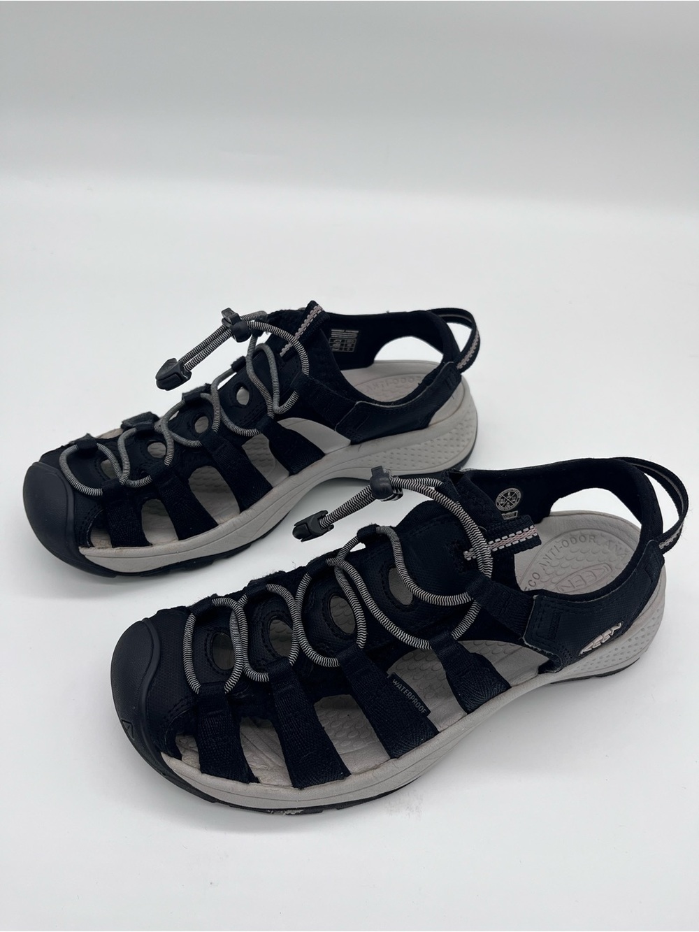 KEEN Astoria West Sandals Women’s 8 Black Grey Water Shoes Trail Hiking 1023594 - Picture 2 of 7
